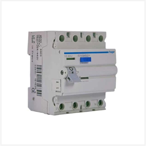 Hager CD464J Earth Leakage Unit 4P 63A 30mA