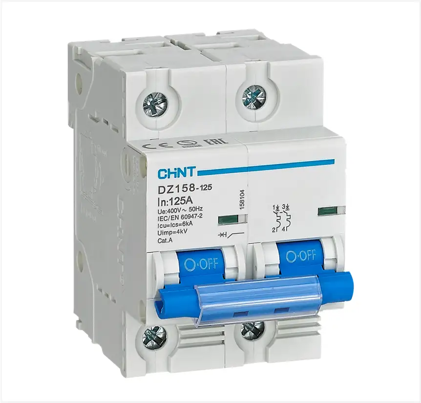 Product: Chint 10kA 2P 100A Breaker C-Curve AC/DC