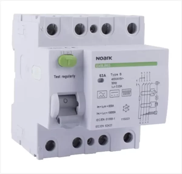 Noark Type B 10KA 3P+N 63A PV & EV Earth Leakage 30mA