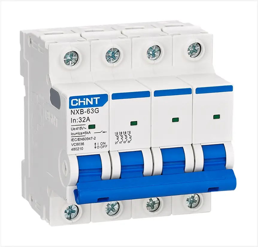 Product: Chint 6kA 4P 10A Breaker C-Curve